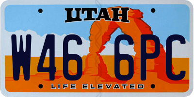 UT license plate W466PC