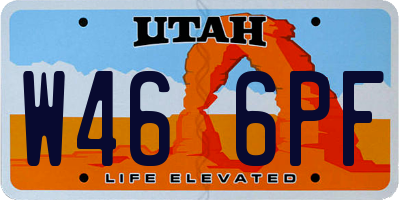 UT license plate W466PF