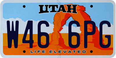 UT license plate W466PG