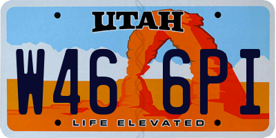 UT license plate W466PI
