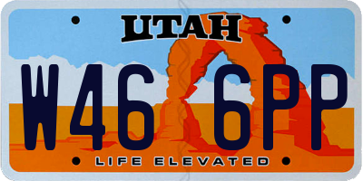 UT license plate W466PP