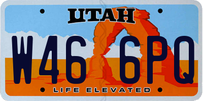 UT license plate W466PQ