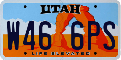 UT license plate W466PS