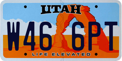 UT license plate W466PT