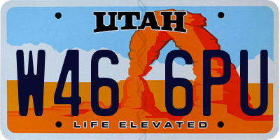 UT license plate W466PU