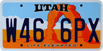 UT license plate W466PX