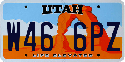 UT license plate W466PZ