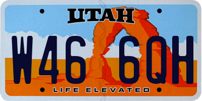 UT license plate W466QH