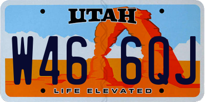 UT license plate W466QJ