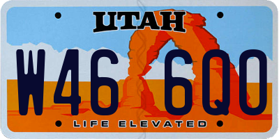 UT license plate W466QO