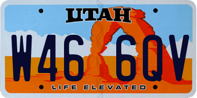 UT license plate W466QV