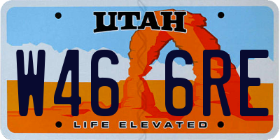 UT license plate W466RE