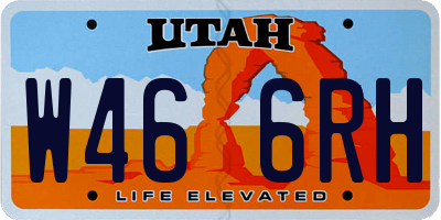 UT license plate W466RH