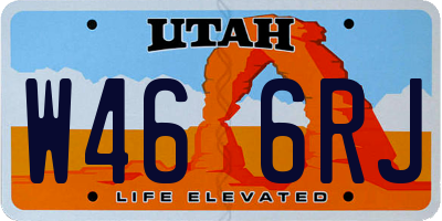 UT license plate W466RJ