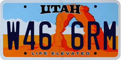 UT license plate W466RM