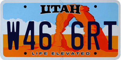 UT license plate W466RT