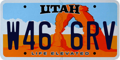 UT license plate W466RV