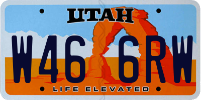 UT license plate W466RW