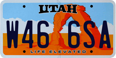 UT license plate W466SA