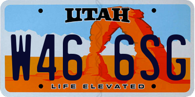 UT license plate W466SG