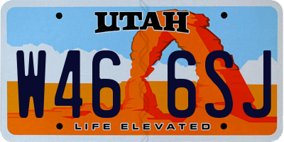 UT license plate W466SJ
