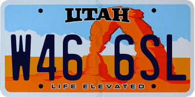 UT license plate W466SL