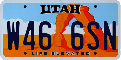 UT license plate W466SN