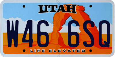 UT license plate W466SQ