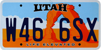 UT license plate W466SX