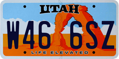 UT license plate W466SZ
