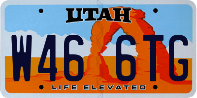 UT license plate W466TG