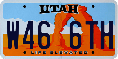 UT license plate W466TH