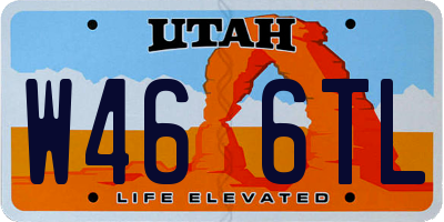 UT license plate W466TL