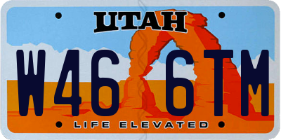 UT license plate W466TM