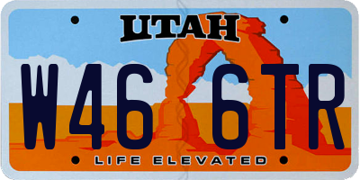 UT license plate W466TR