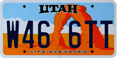 UT license plate W466TT