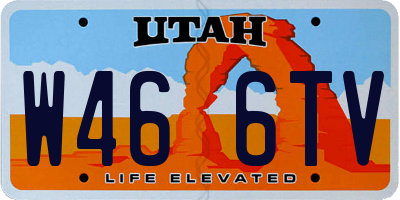 UT license plate W466TV