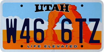 UT license plate W466TZ