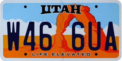 UT license plate W466UA