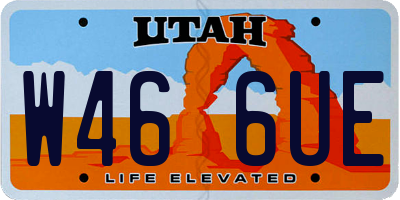 UT license plate W466UE