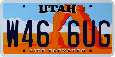UT license plate W466UG