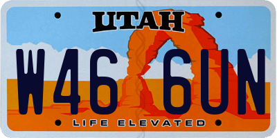 UT license plate W466UN