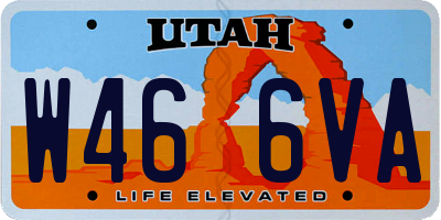 UT license plate W466VA