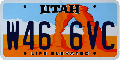 UT license plate W466VC