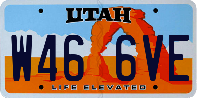 UT license plate W466VE