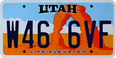 UT license plate W466VF