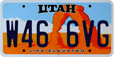 UT license plate W466VG