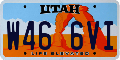 UT license plate W466VI