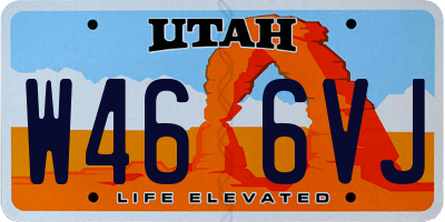 UT license plate W466VJ
