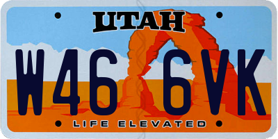 UT license plate W466VK
